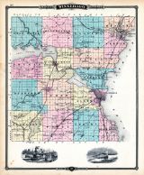 Winnebago County Map, Wisconsin State Atlas 1878